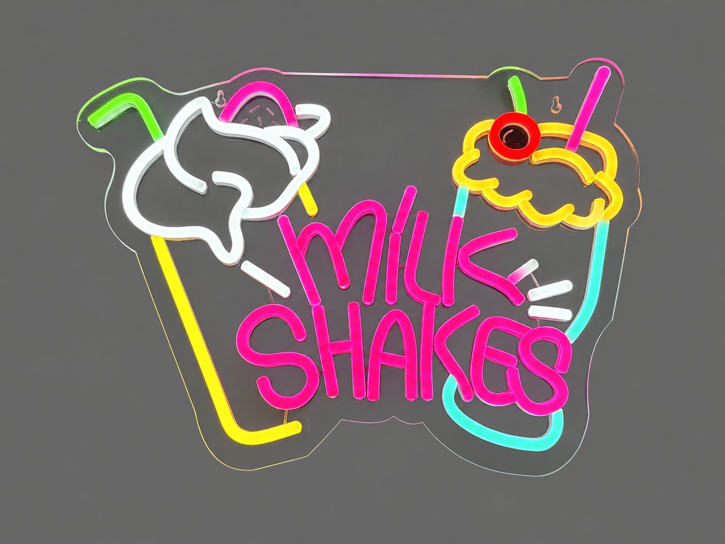 Milkshakes LED Neon Sign