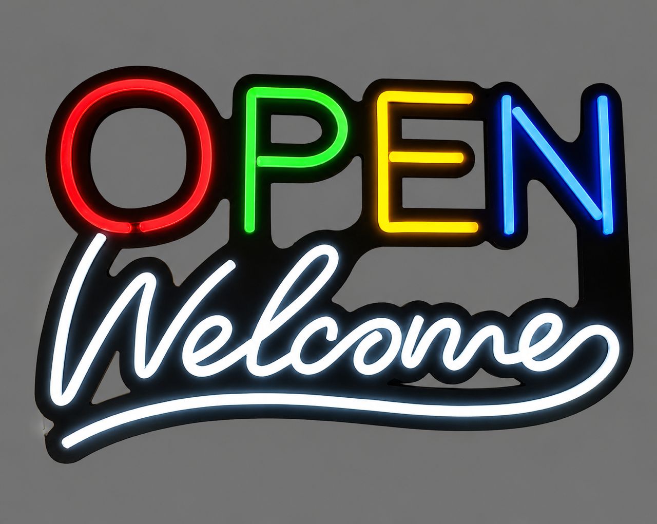 OPEN Welcome LED Neon Sign