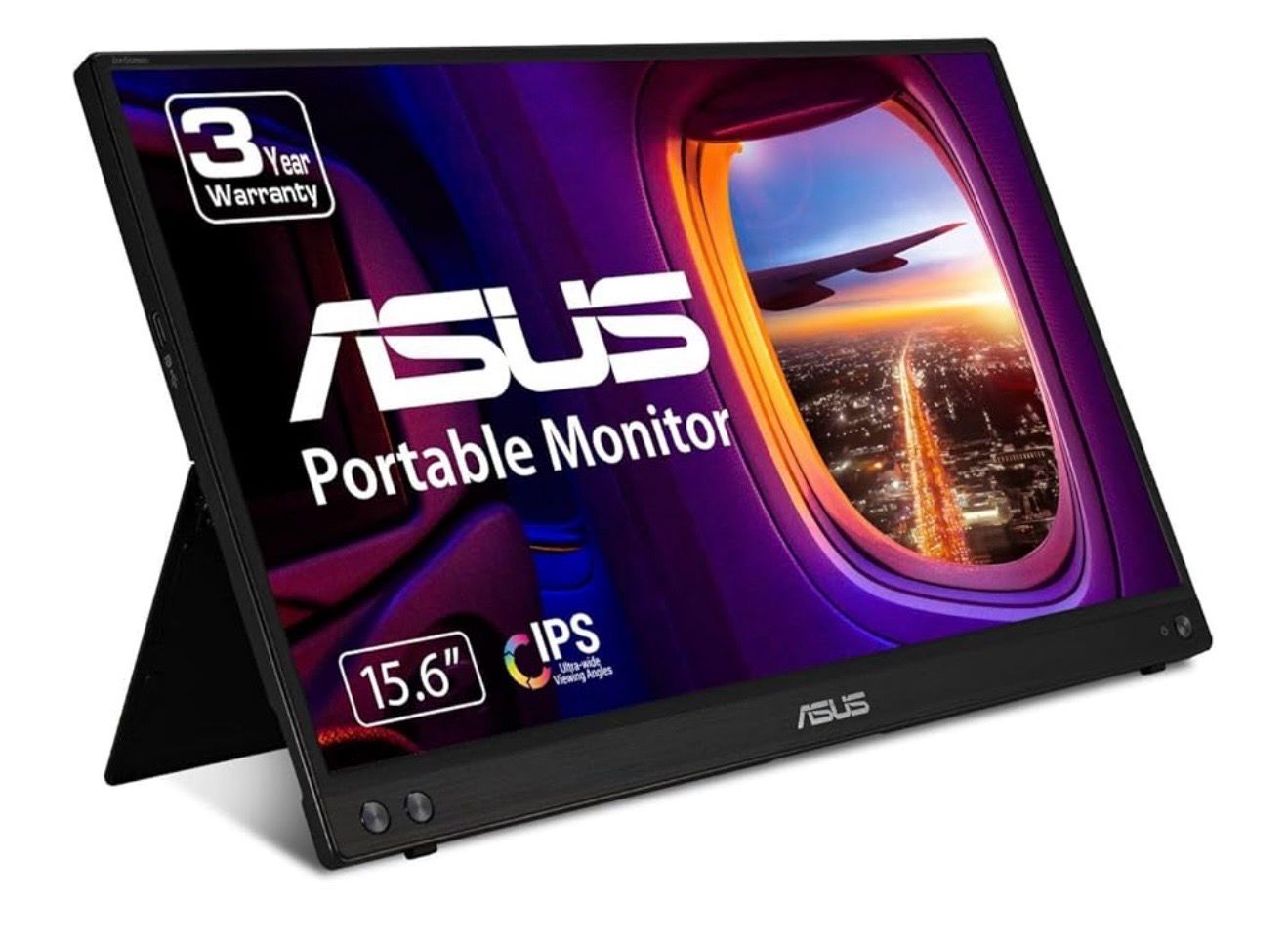 ASUS ZenScreen 15.6 Inch Portable Monitor - 1080P, Full HD, IPS, USB Type-C, Eye Care, Kickstand, for Laptop, PC, Phone, Console, Anti-Glare Surface, 3-Year Warranty - MB16ACV