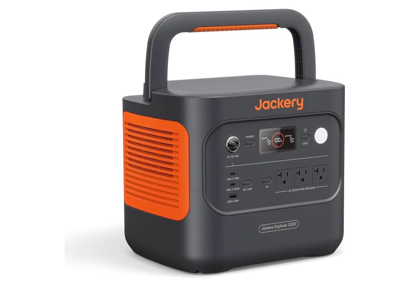 Jackery Explorer 2000 v2 Portable Power Station, 2042Wh LiFePO4 Home Backup Battery, 2200W Solar Generator, USB-C PD 100W Fast Charging for Emergencies, Power Outages, Camping
