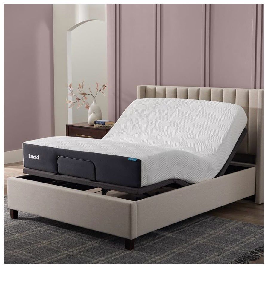 Lucid® L600 Adjustable Bed Frame – Zero Gravity – Massage – App, Queen