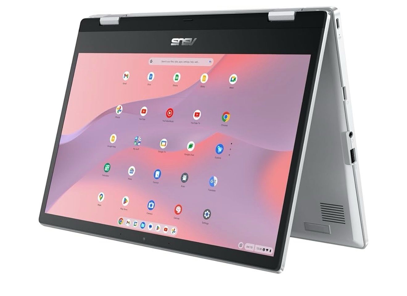 ASUS Chromebook Flip CX1 Convertible Laptop, 14" FHD NanoEdge 360-degree Touchscreen, Intel Celeron N4500 Processor, 128GB eMMC Storage, 8GB RAM, ChromeOS, Transparent Silver, CX1400FKA-AS88FT