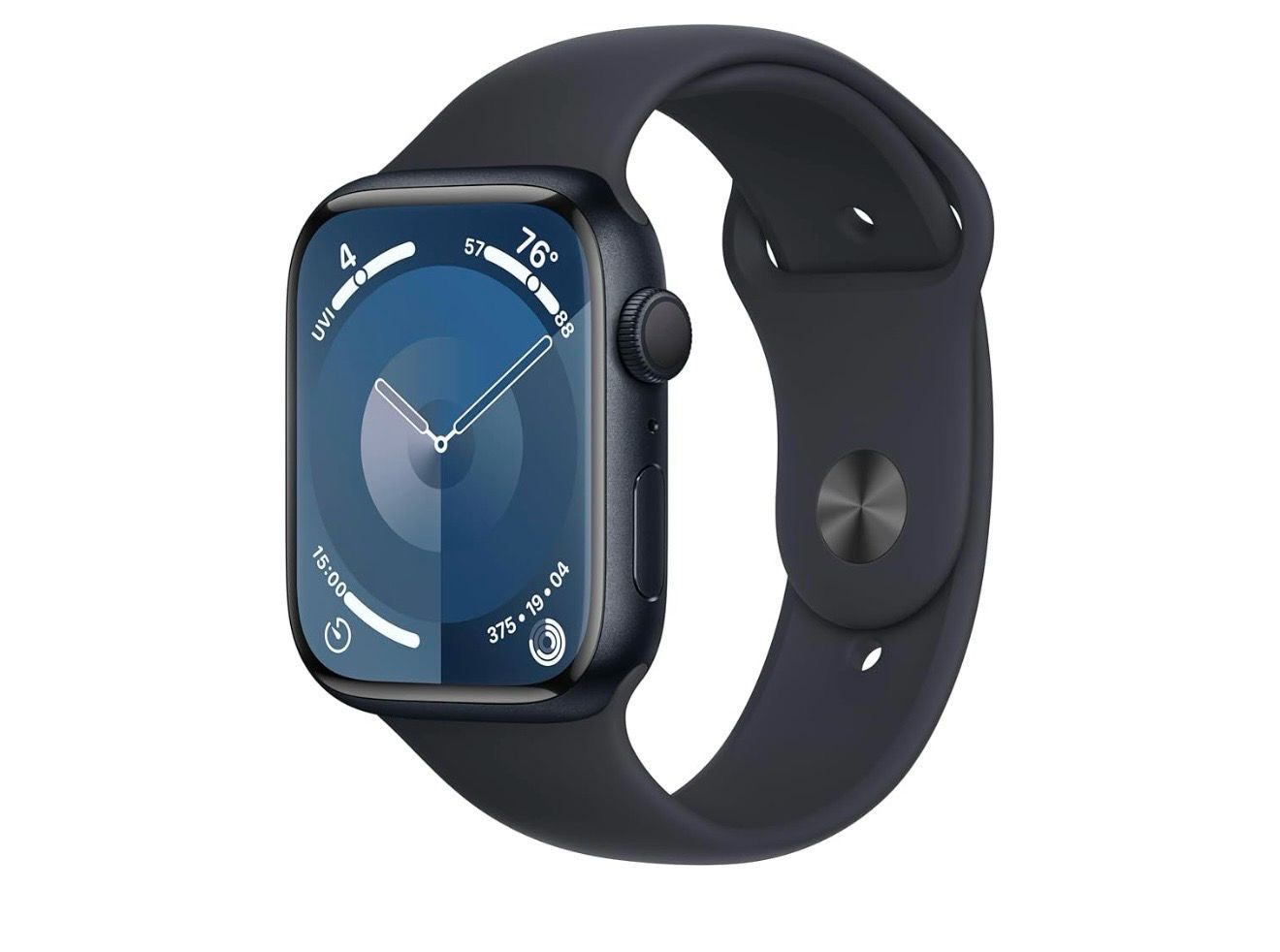 Apple Watch Series 9 [GPS 45mm] Midnight Aluminum Case with Midnight Sport Band M/L