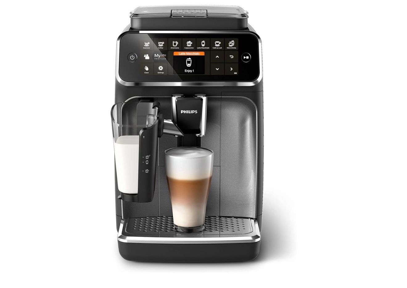 PHILIPS Kitchen Appliances 4300 Fully Automatic Espresso Machine with LatteGo, CR, EP4347/94, one size