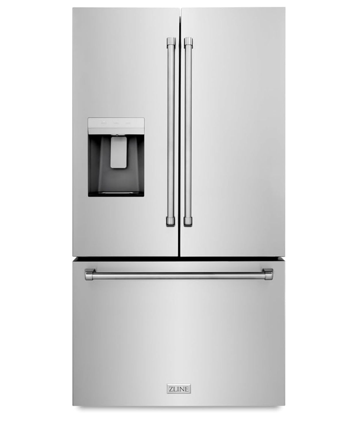 ZLINE 36 in. 28.9 cu. ft. Standard-Depth French Door External Water Dispenser Refrigerator with Dual Ice Maker in Fingerprint-Resistant Stainless Steel (RSM-W-36)