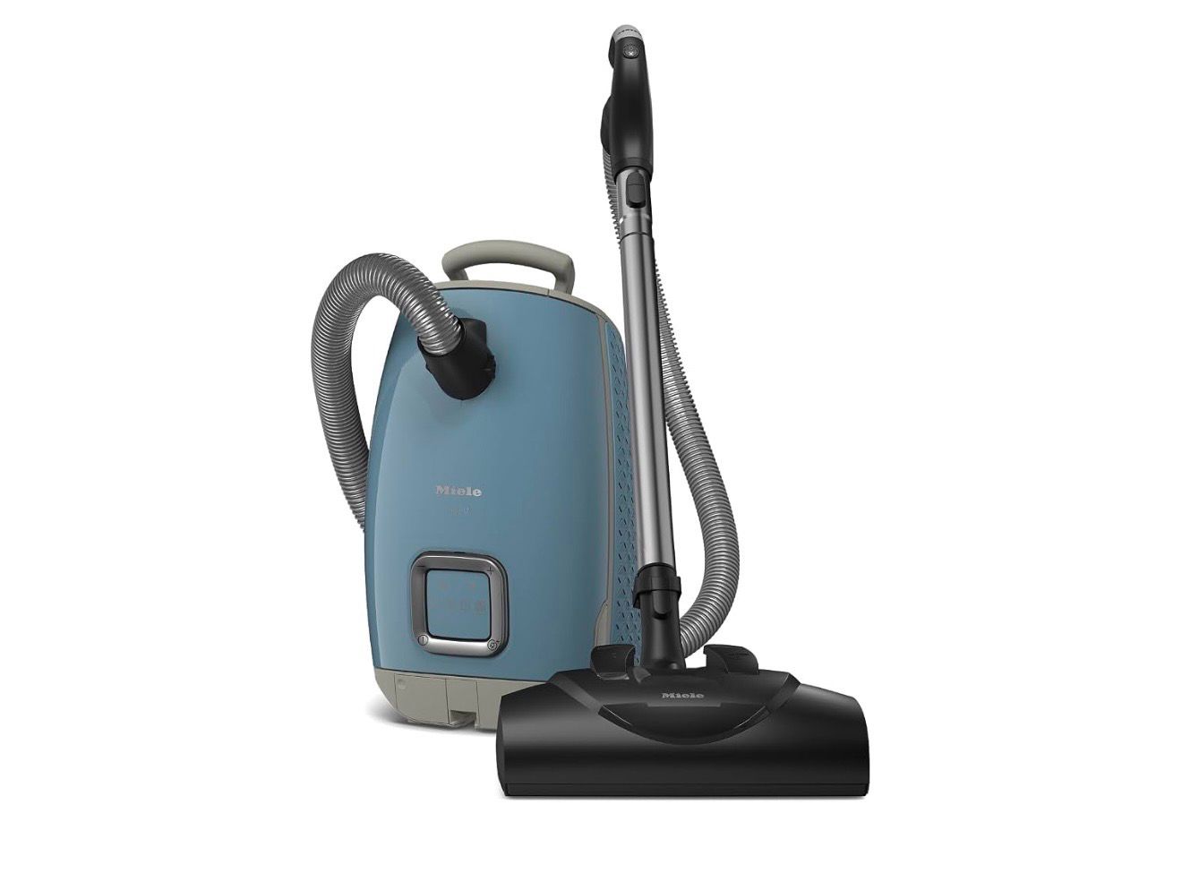 Miele Guard L1 Bagged Canister Vacuum Cleaner with AirClean Filter, Electro Plus Floorhead, AllTeQ Universal Floorhead, LED Display Panel, in Nordic Blue/Space Grey