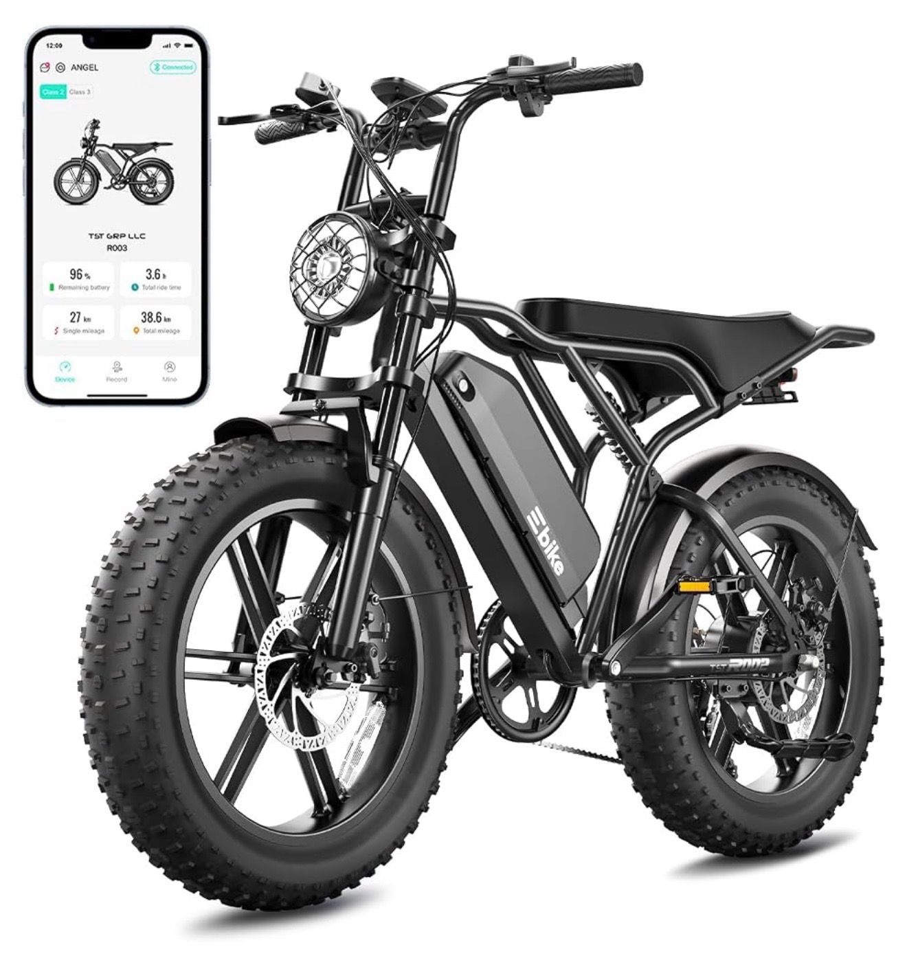TST Electric Bike for Adults, 48V 15Ah Battery, 1500W Peak Motor, Fat Tire