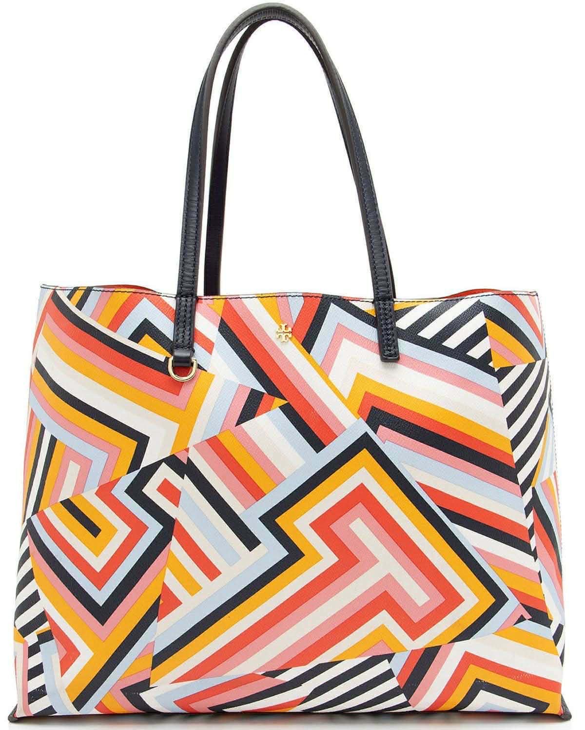 TORY BURCH Bag TORY BURCH 12169540 988 KERRINGTON QUARE TOTE Tote Bag CUT OUT PRINT