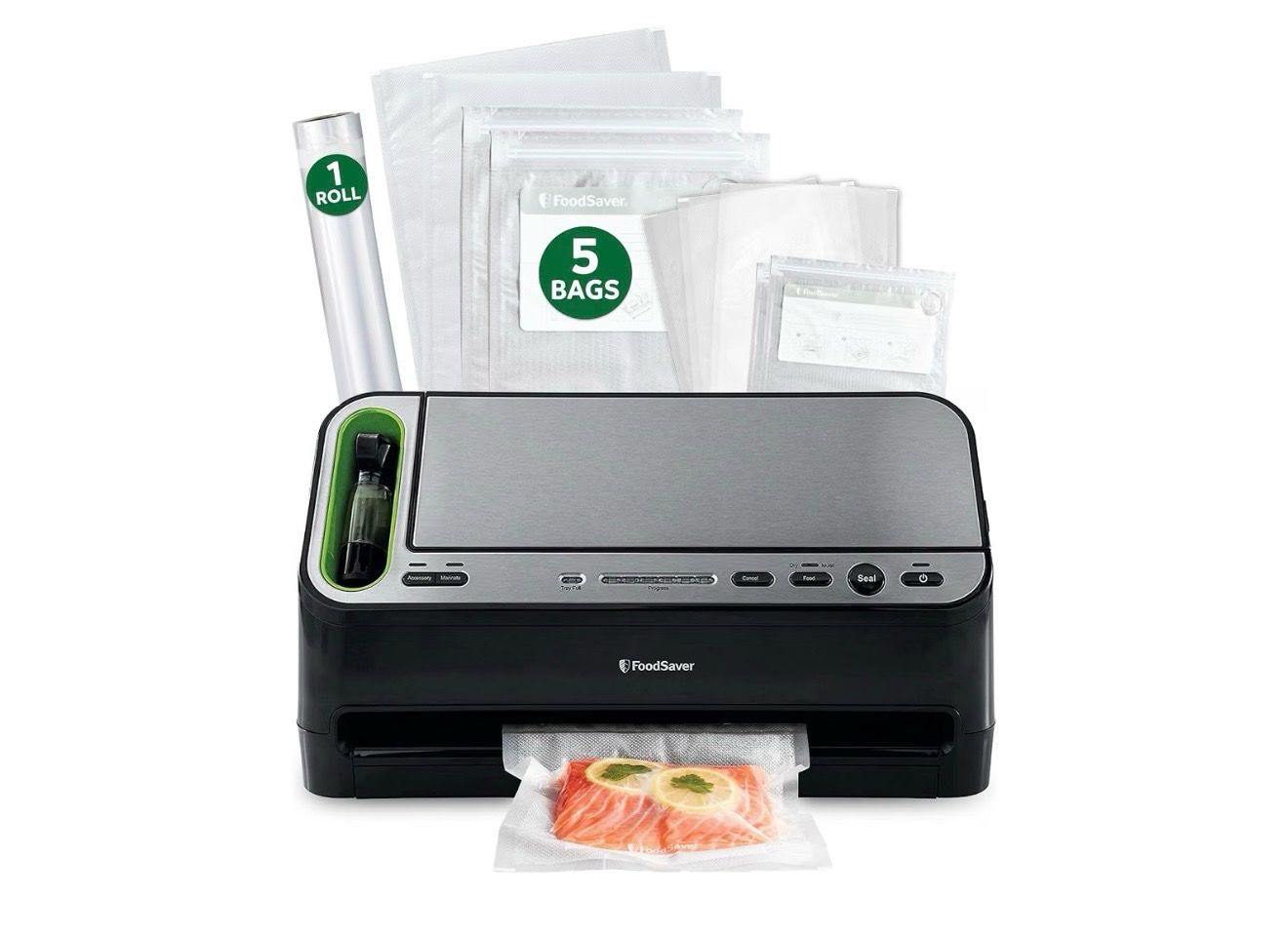 FoodSaver V4400 2-in-1 Vacuum Sealer Machine with Automatic Vacuum Sealer Bag Detection and Starter Kit