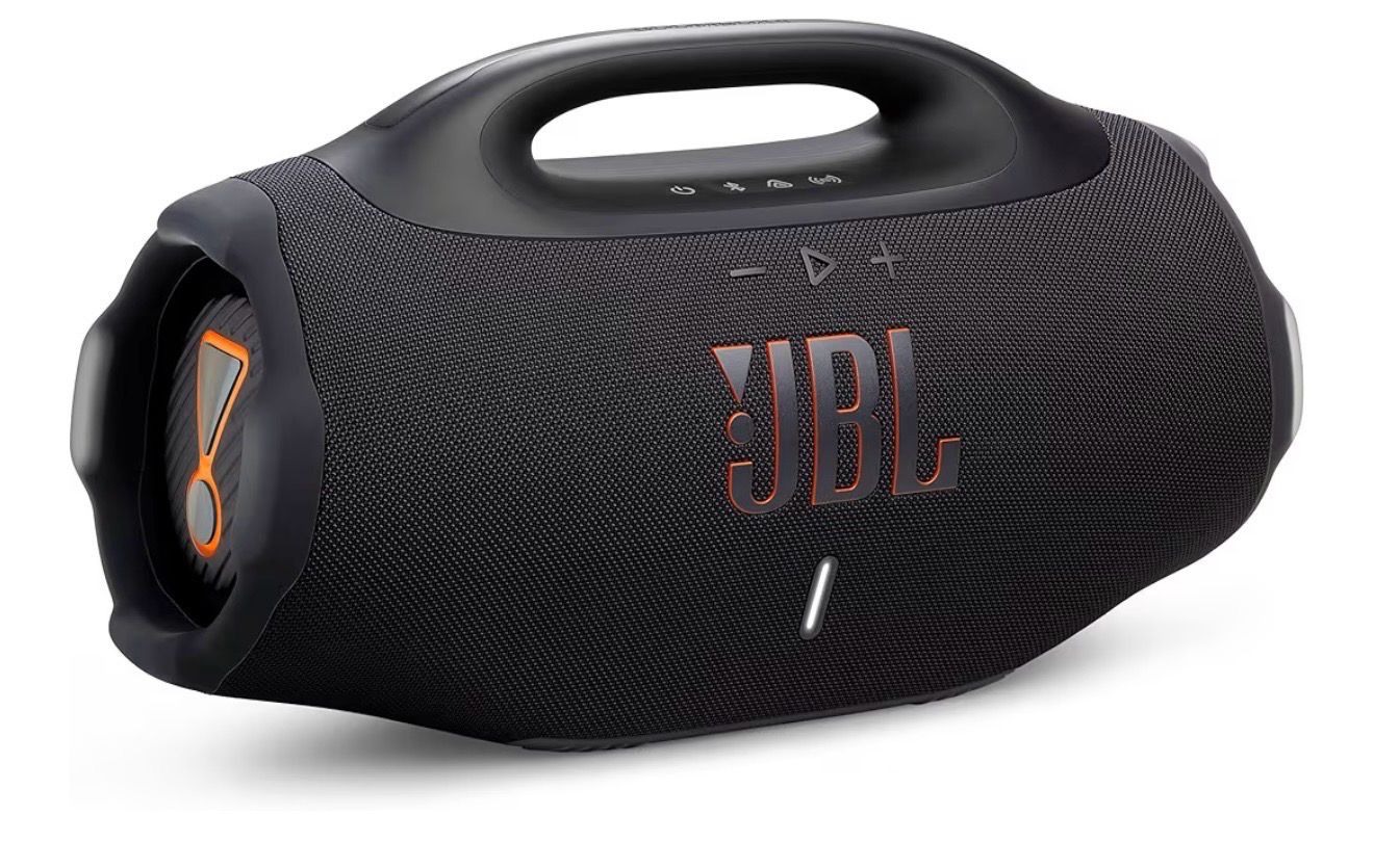 JBL Boombox 4 Portable Bluetooth Speaker, Waterproof, Deep Bass - Black