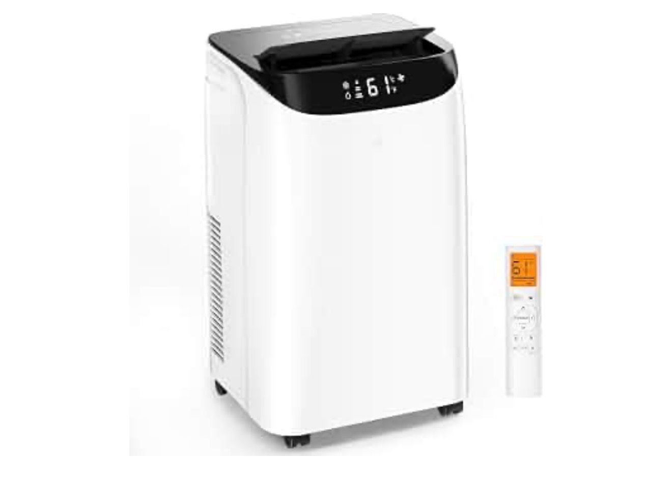 14000 BTU Portable Air Conditioners, Cools Up to 700 Sq.Ft, Free standing AC Unit, Cooling, Dehumidifier, Fan, Sleep Mode, Remote Control &amp; Installation Kit, White