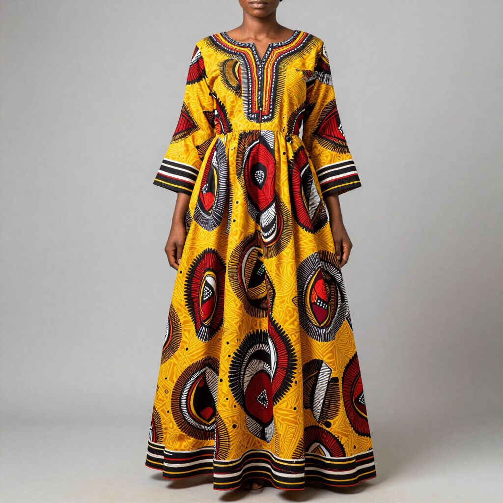 Vestido Midi Kombe "Narrativa Textil"