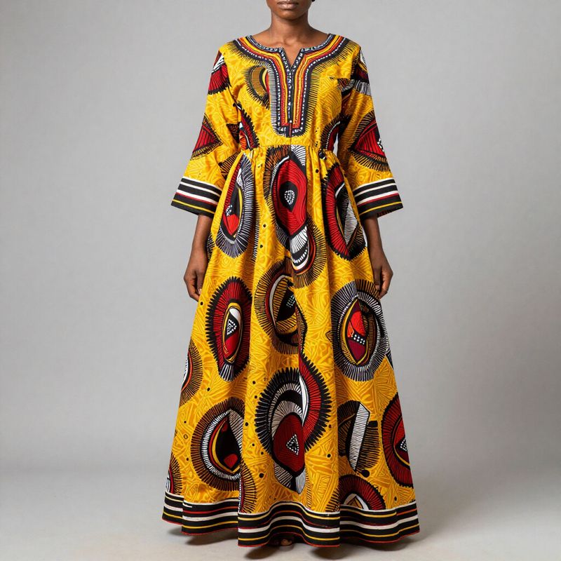 Vestido Midi Kombe "Narrativa Textil"