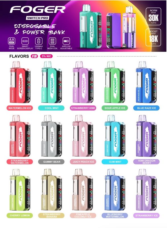 Foger Switch Pro KIT Disposable - 30000 Puffs (5Pcs)