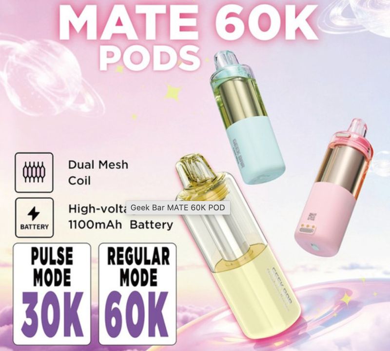 Geek Bar Mate POD Disposable - 60000 Puffs (5Pcs)