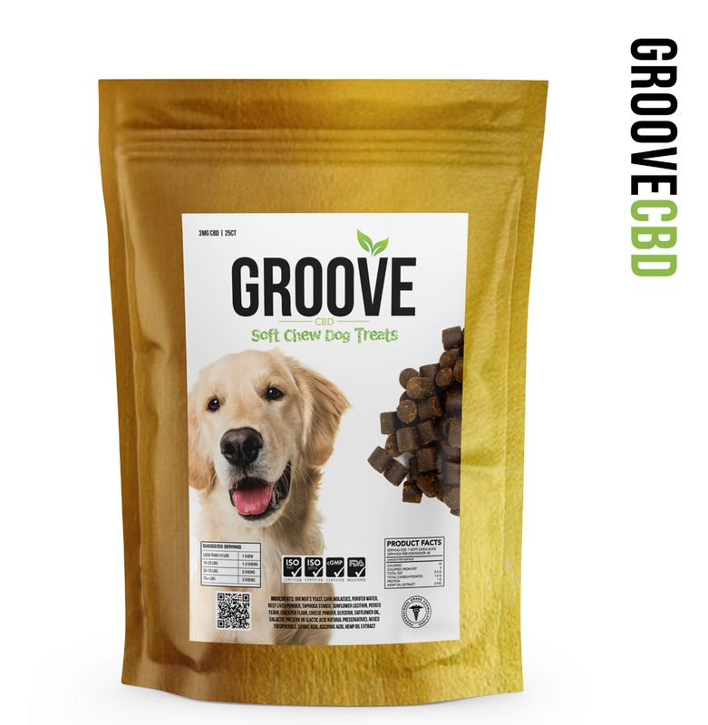 GROOVE - CRUNCHY BONES DOG TREAT - 25ct - 35MG