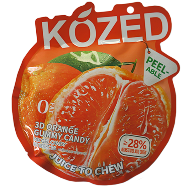KOZED Peelable Orange Gummy Candy - Exotic Snacks