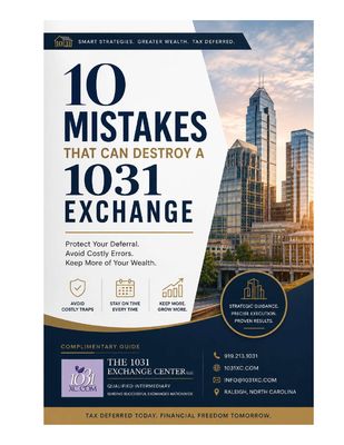 10 Mistakes That Can Destroy a 1031 Exchange 10 Mistakes That Can Destroy a 1031 Exchange