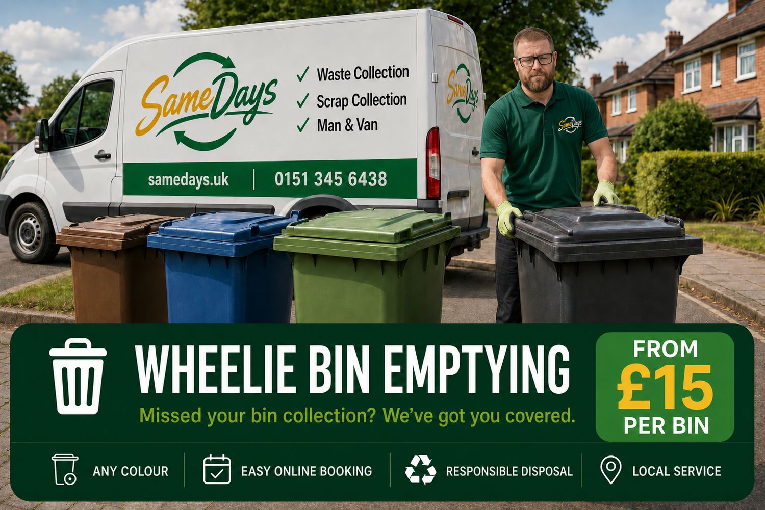 🚮 Wheelie Bin Emptying – Any Colour