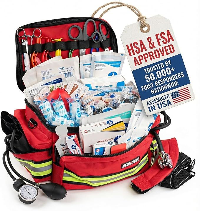 First Responder - Fully Stocked - Professional Essentials EMT/EMS Trauma Kit