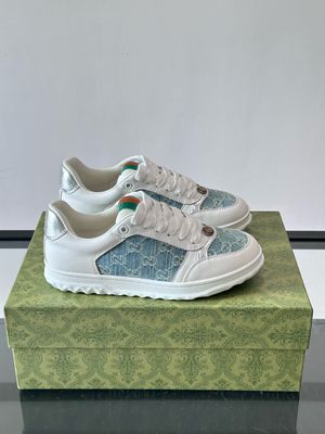 Ανδρικά casual αθλητικά sneakers Gucci Run GG από τζιν και διχτυωτό ύφασμα GDA02
