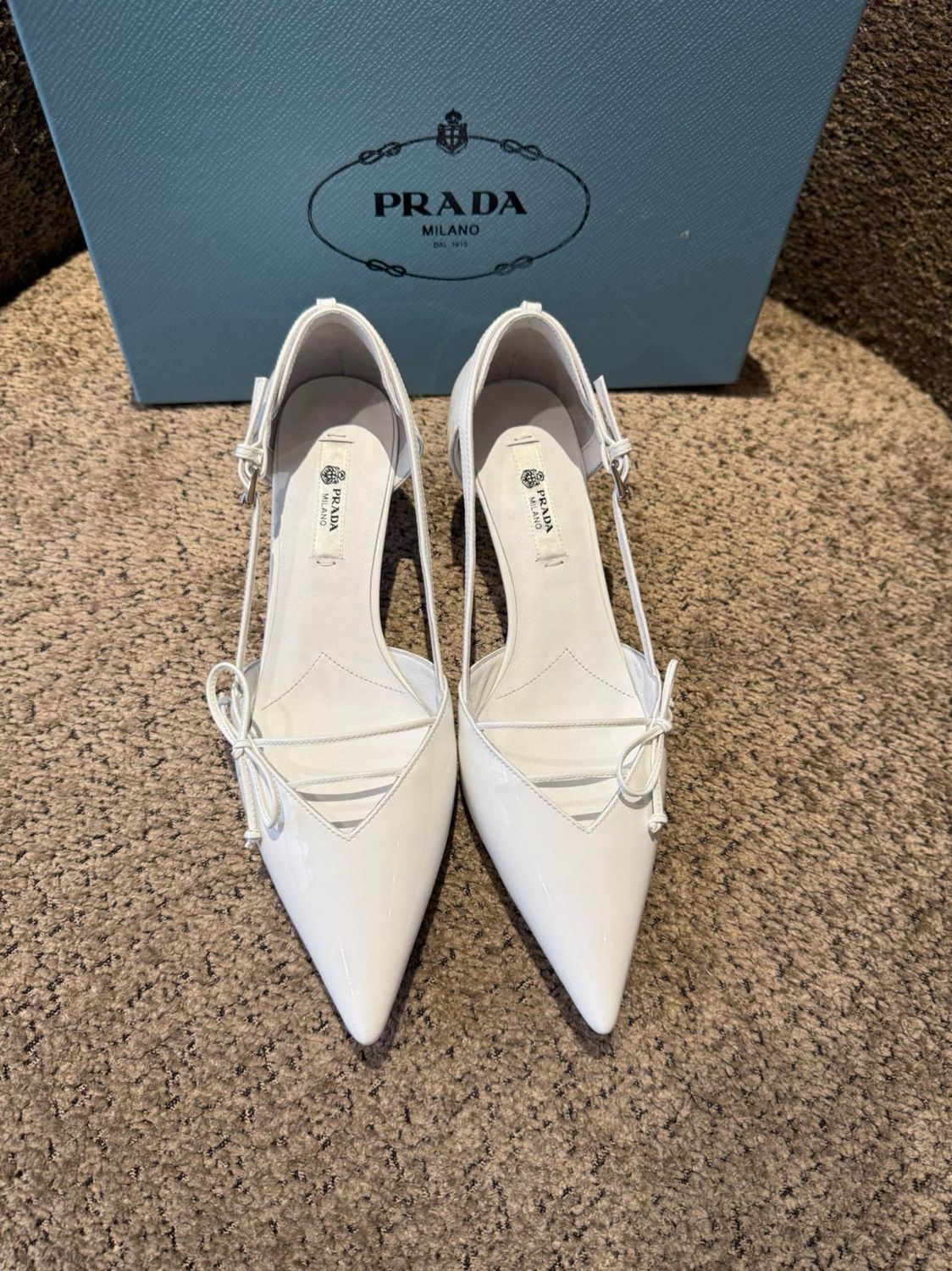 Prada fiocchetto bow slingback women pumps JPA02