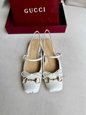 Ballerines Gucci à bride arrière pour femme avec mors et nœud GPA06
