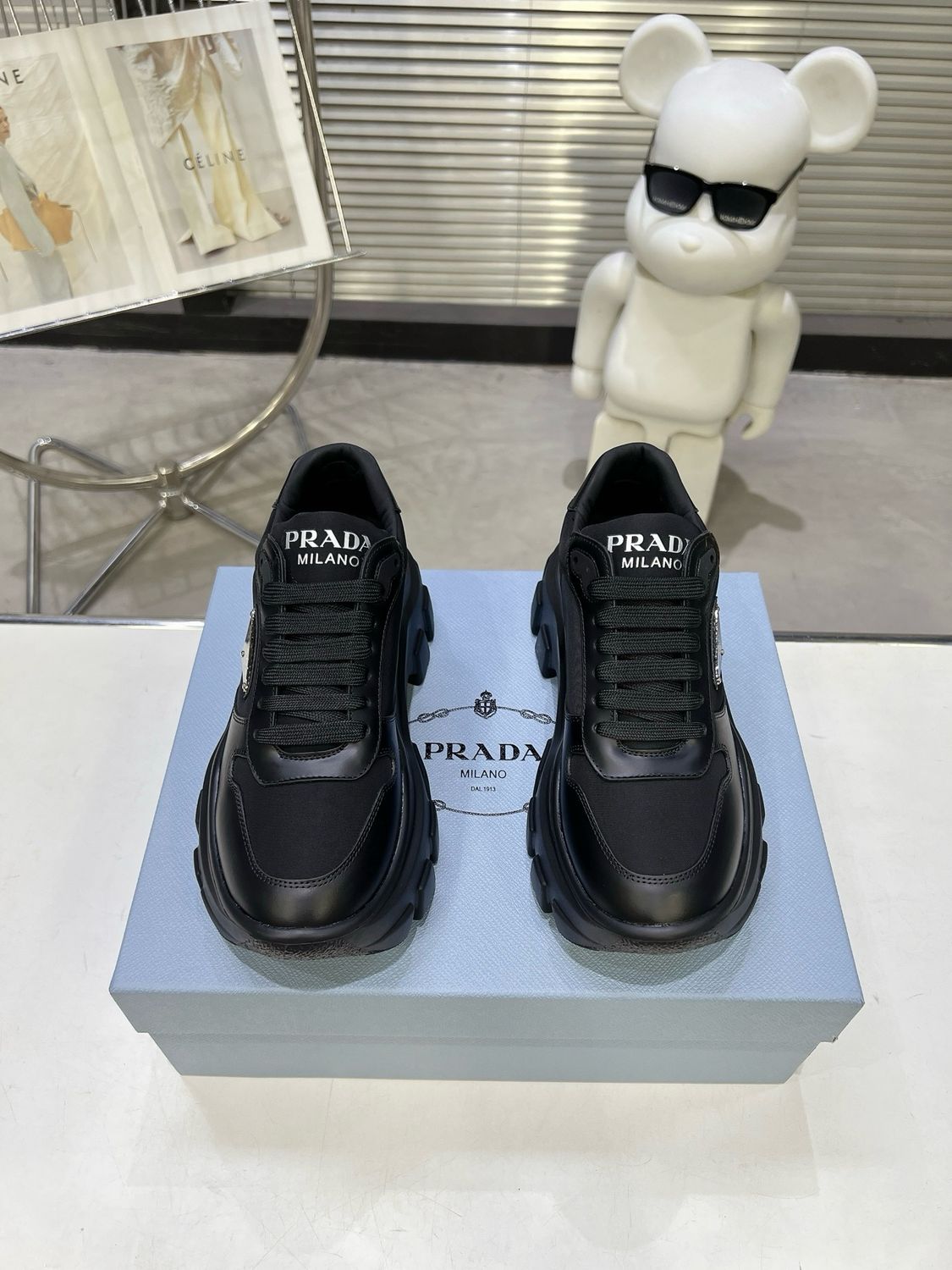 Baskets décontractées Prada Monolith pour homme PNA13