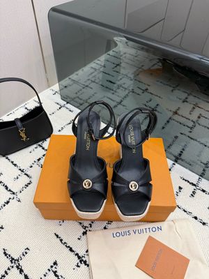 Sandali da donna Louis Vuitton Maya con tacco e plateau LKA10