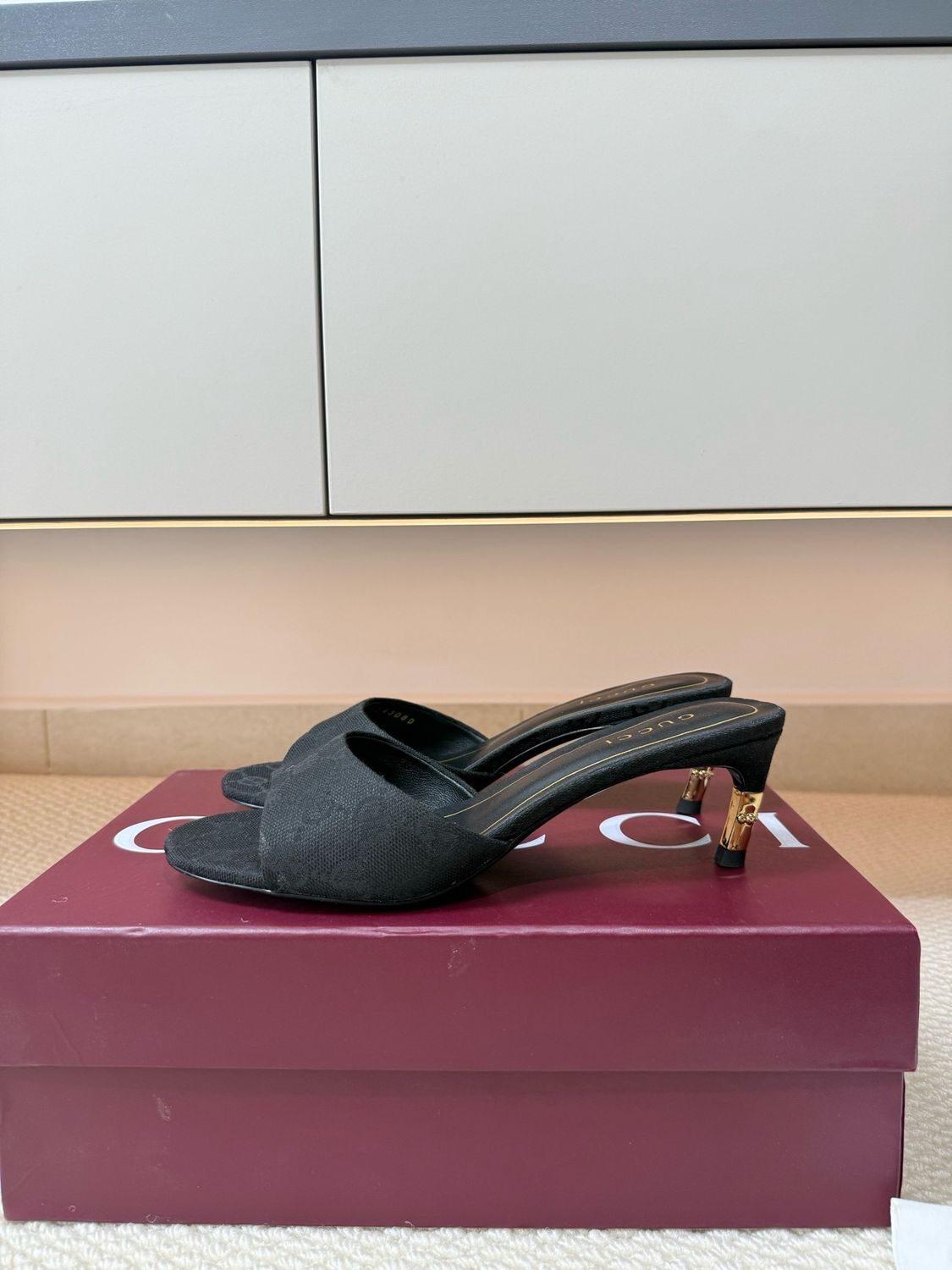 Gucci GG monogram bamboo women heels GPC01
