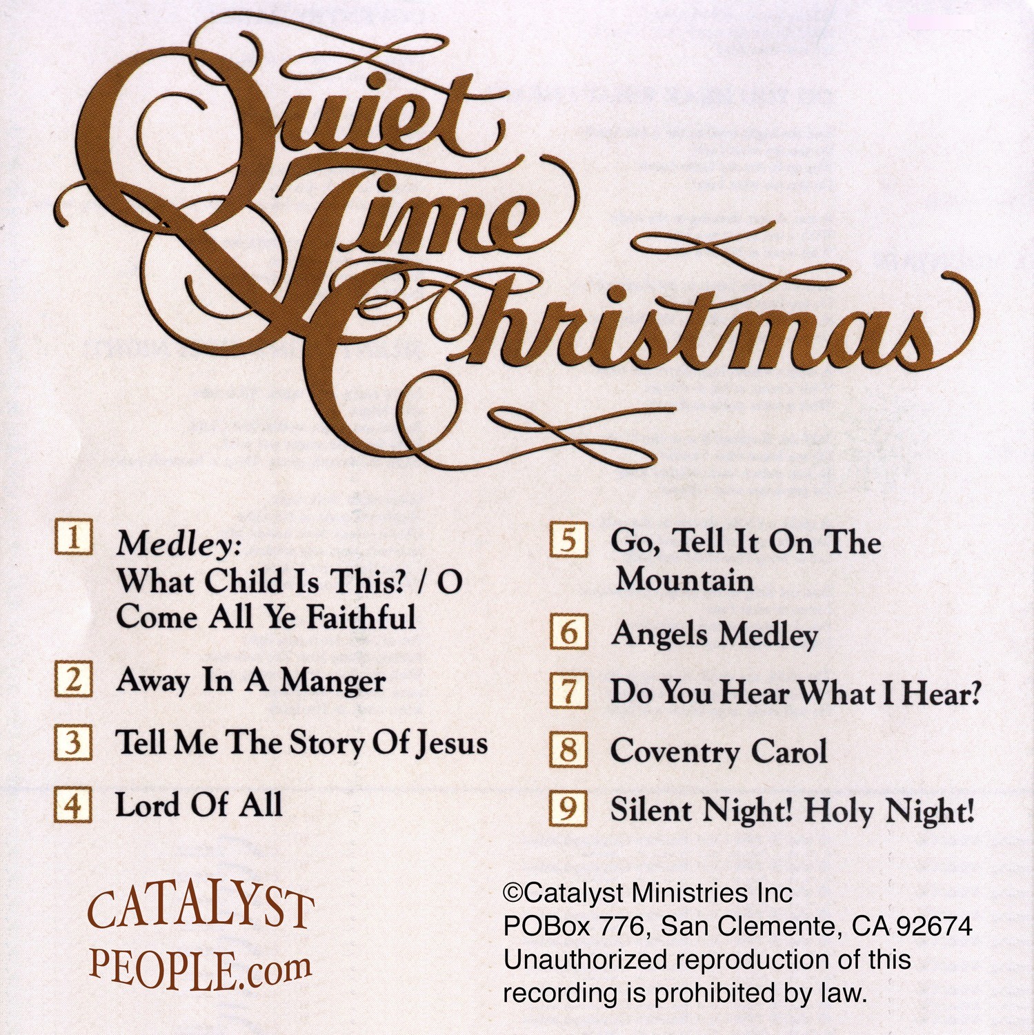 Quiet Time Christmas MP3 album