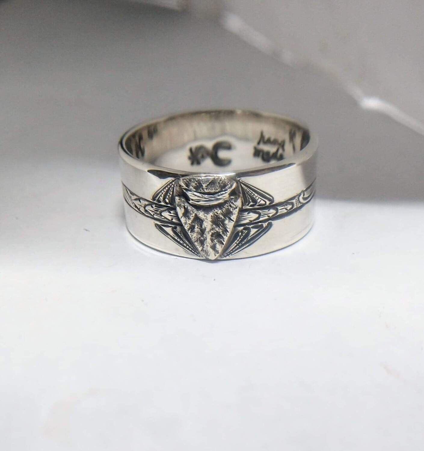 Engraved Arrowhead Ring