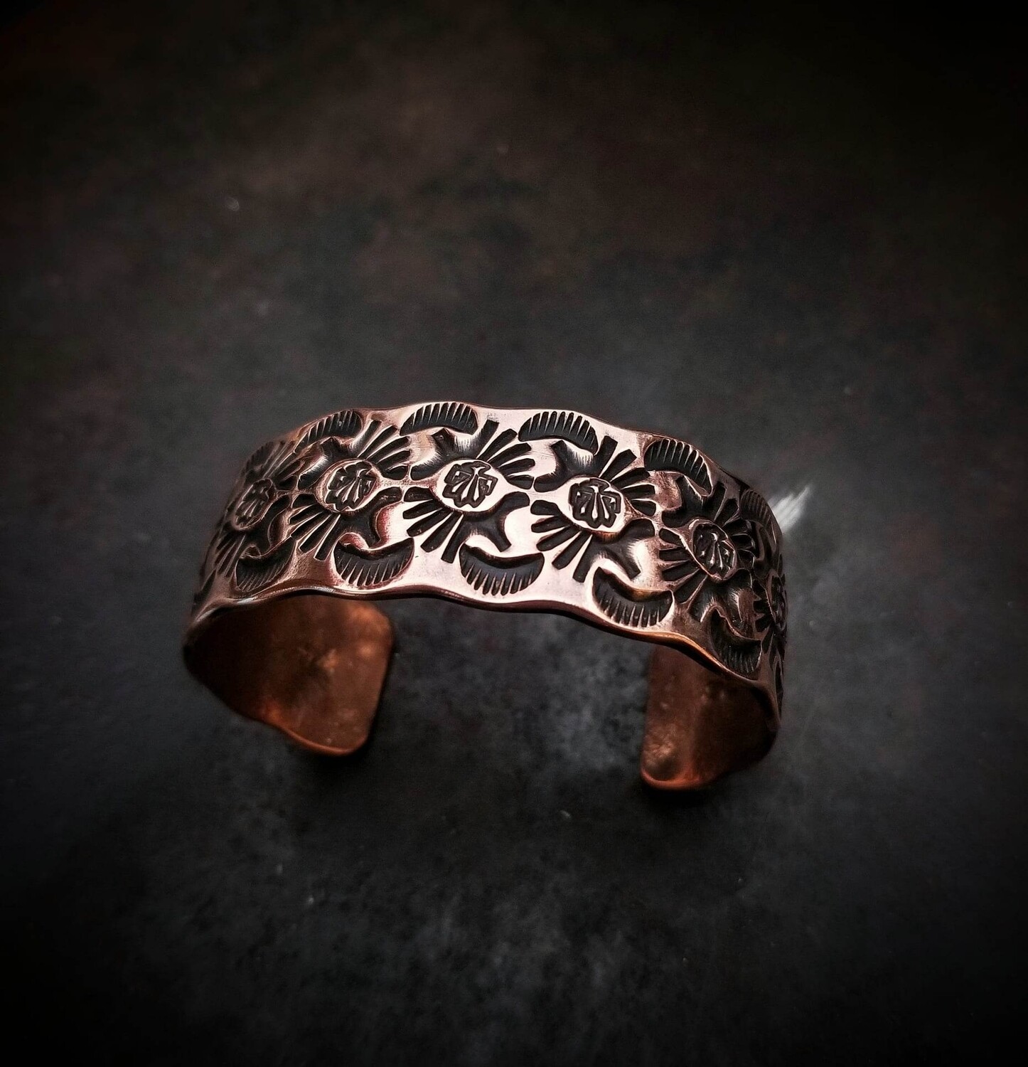 Stamped Copper Cuff