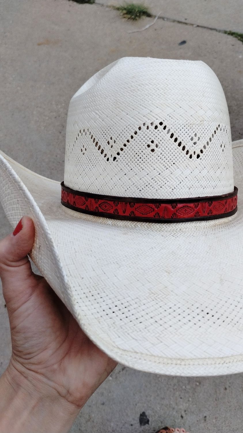 Stamped Leather Hatband
