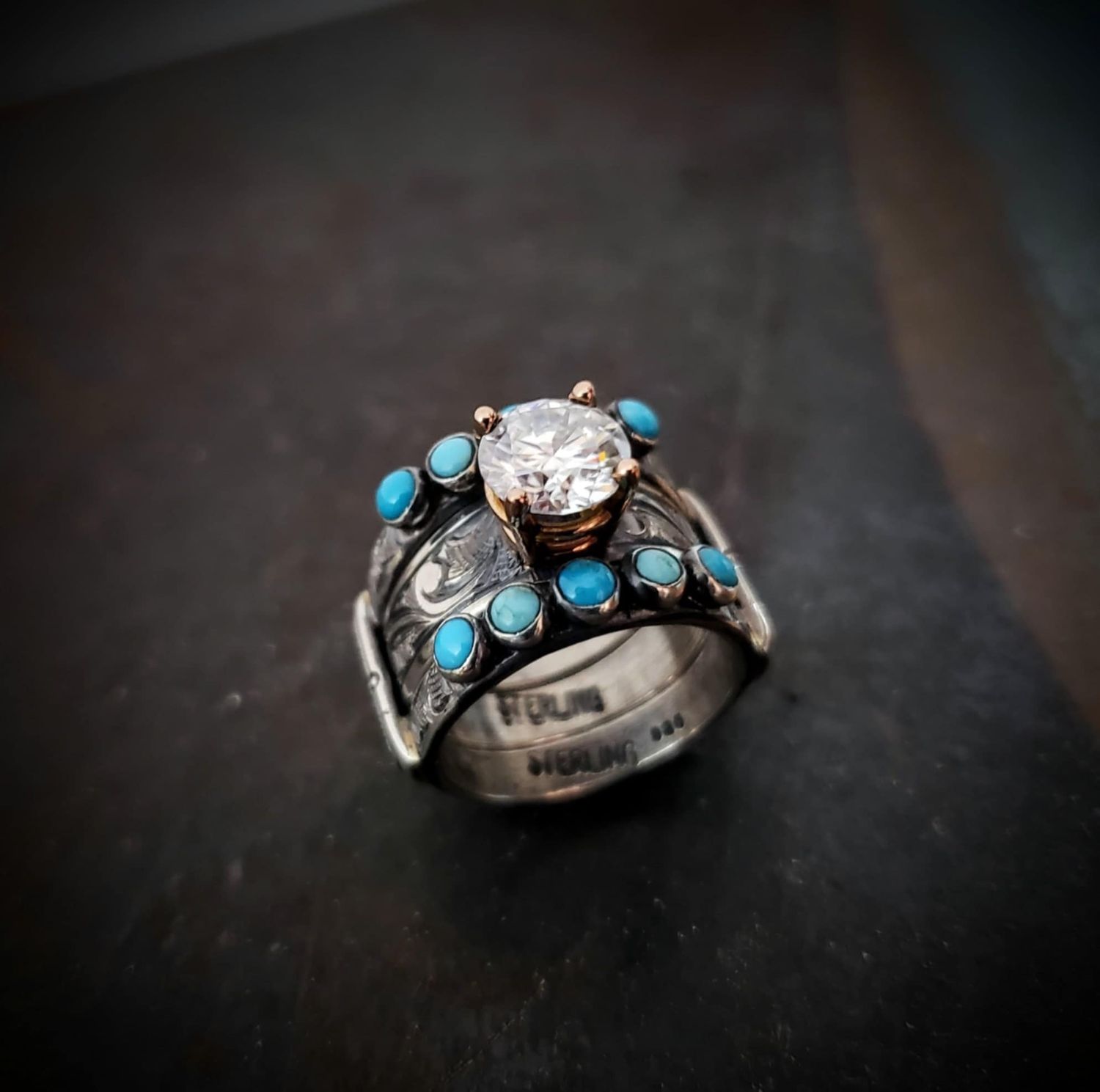 Turquoise Enhancement Ring Set