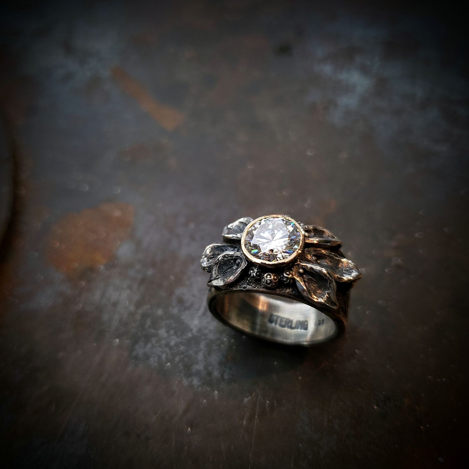 Flower Moissanite Ring