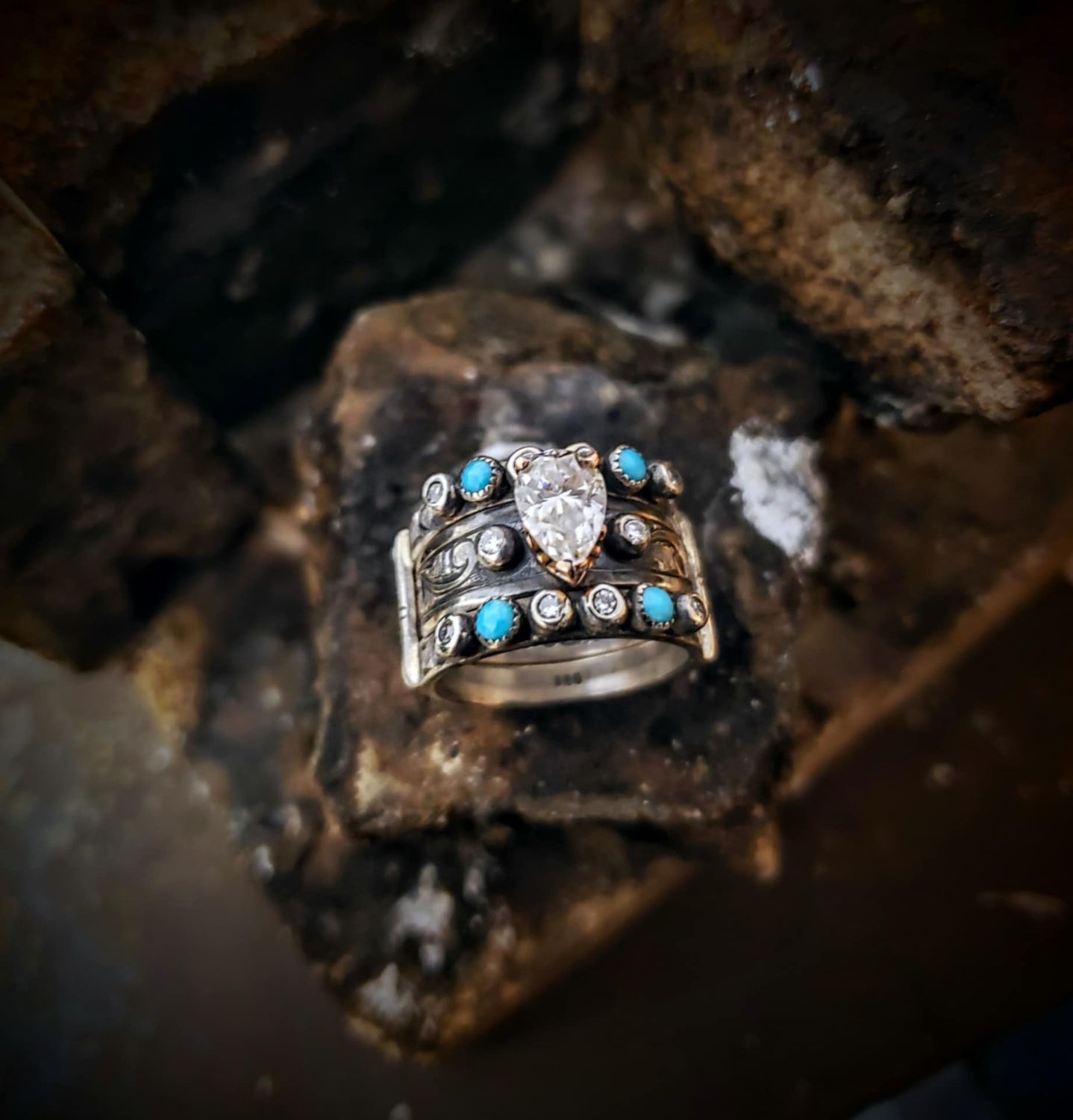 Sterling Silver Moissanite Ring