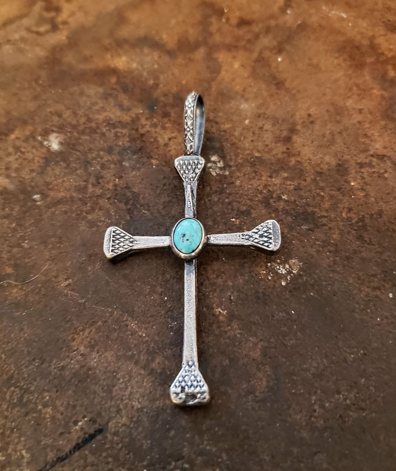 Cross Pendant with Turquoise Cross Pendant with Turquoise