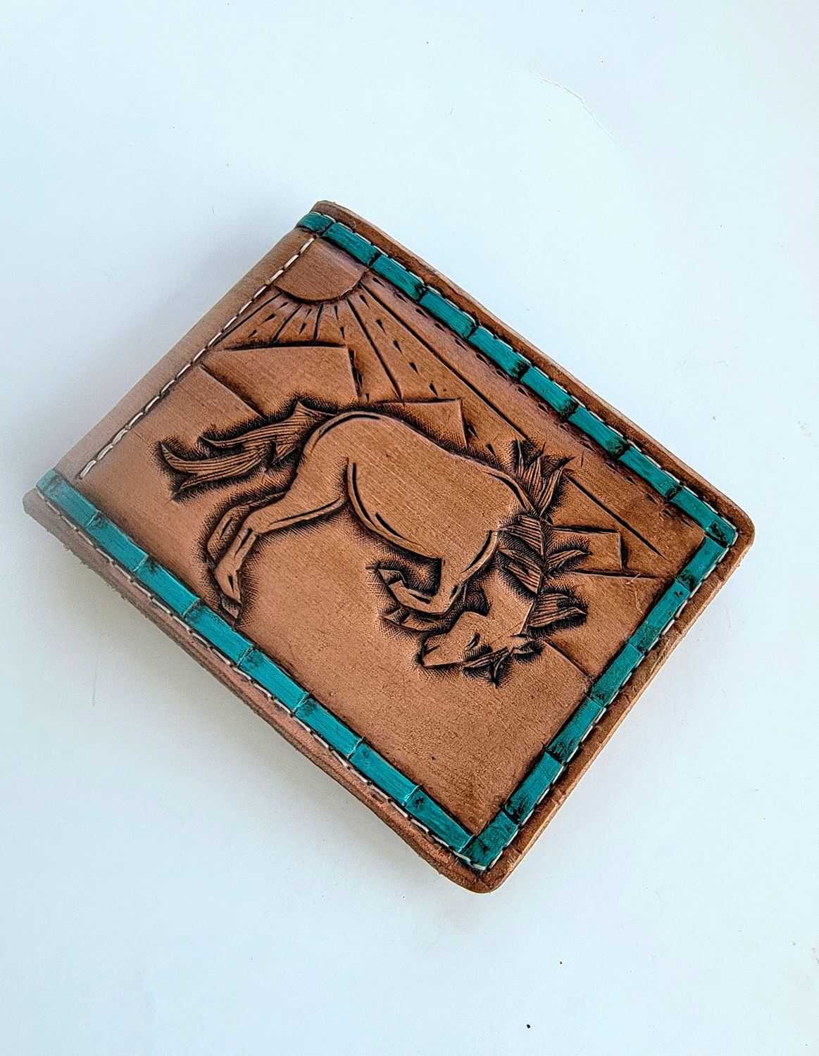 Bucking Horse Tooled Leather Wallet Bucking Horse Tooled Leather Wallet