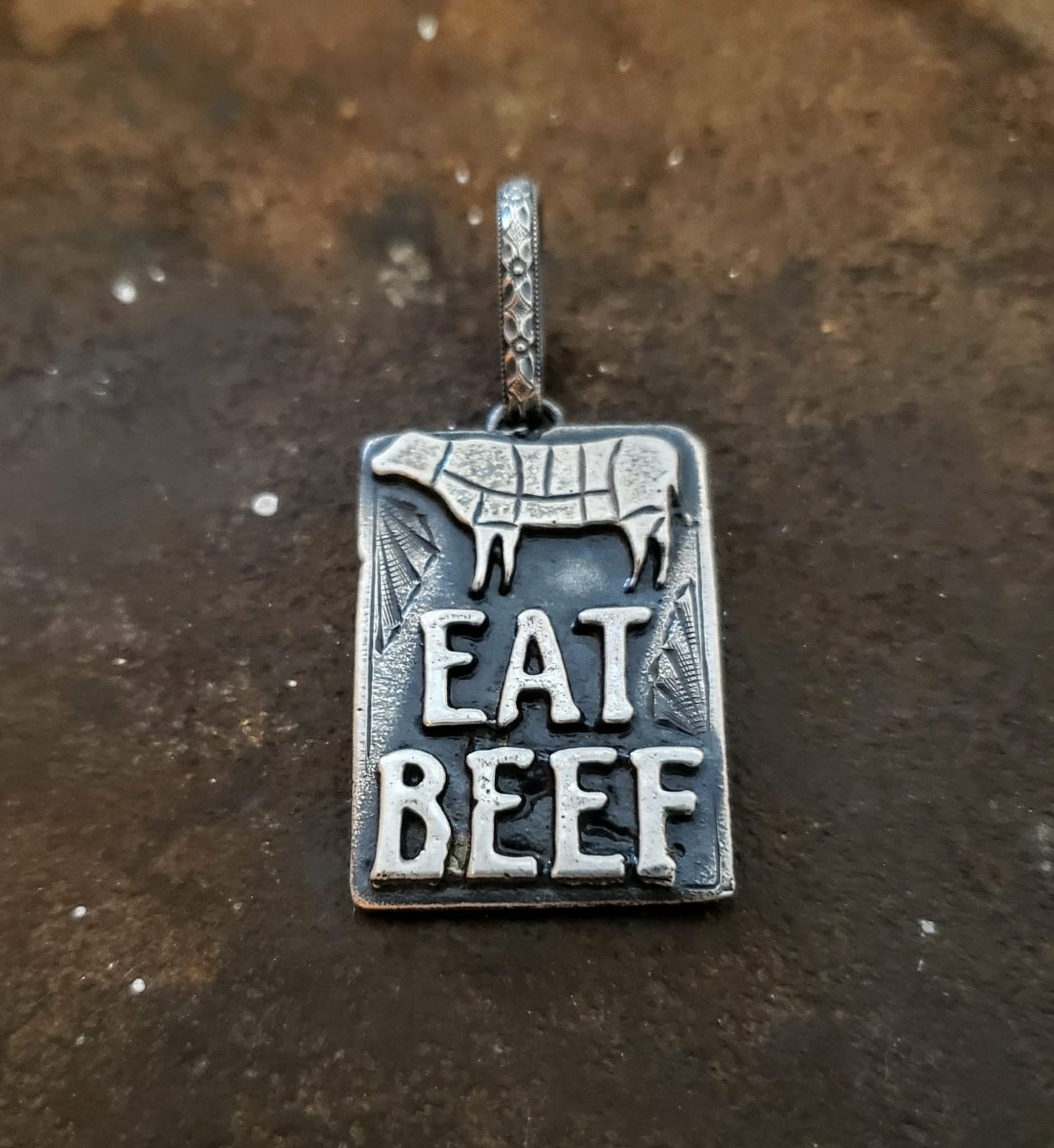 Eat Beef Engraved Pendant Eat Beef Engraved Pendant