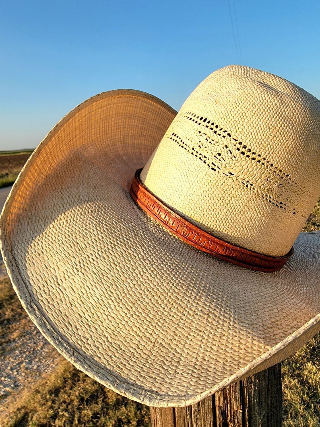 Tooled Leather Western Hatband Tooled Leather Western Hatband