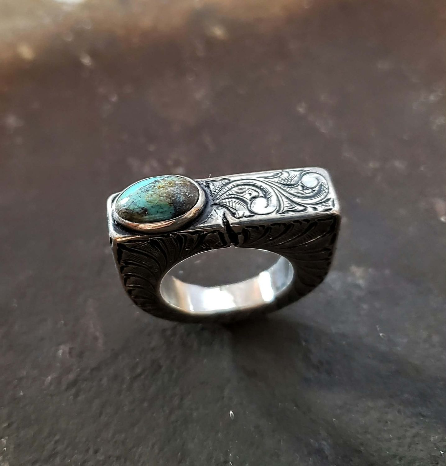 Kingman Turquoise Signet Ring Kingman Turquoise Signet Ring