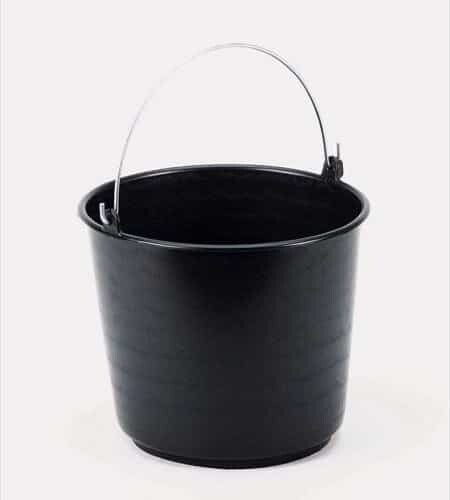 Emmer 20 ltr, met inhoudsmarkering, zwart