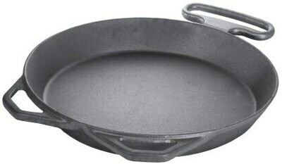 Large iron pans.