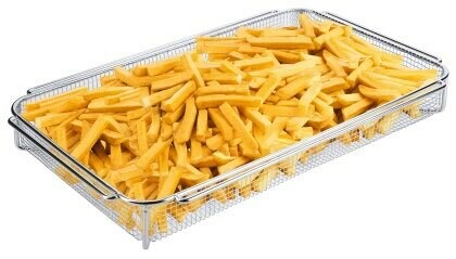 GN 1/1 Combi Oven Wire Basket
stainless steel frame and mesh, for frying, heavy gauge