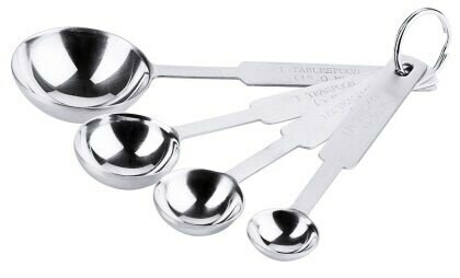 Measuring Spoon Set
18/10 stainless steel, bowl mirror polished, handles satin polished