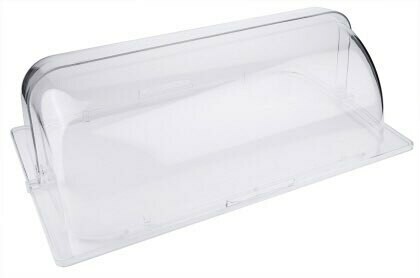 Beschermkap of afschermkap bedoelt voor levensmiddelen van onbreekbaar polycarbonaat.