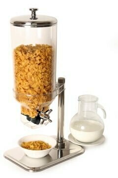 Buffetstandaard-Muesli dispenser voor het ontbijt.