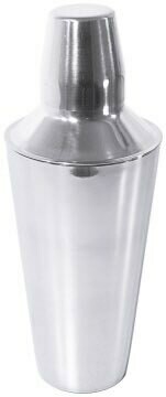 Cobbler cocktailshaker 0,8 liter rvs hoogglans.