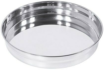 Bierglas dienblad rond rvs.